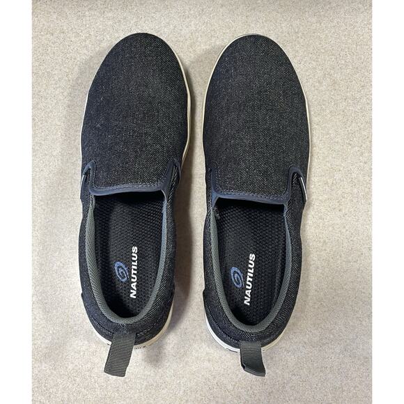 New Nautilus Work Shoes Women’s 9.5 Westside Steel Toe Slip Resistant Blk Canvas - Picture 4 of 12